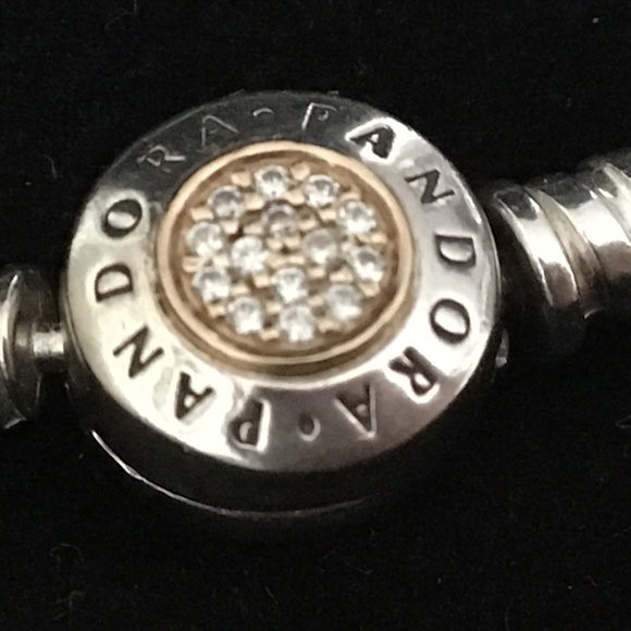 Pandora Logo 14k gold and silver bracelet - Picture 3 of 8